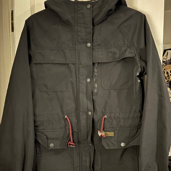 Hunter Jackets & Blazers - Hunter Rain Coat, size small, black, hooded